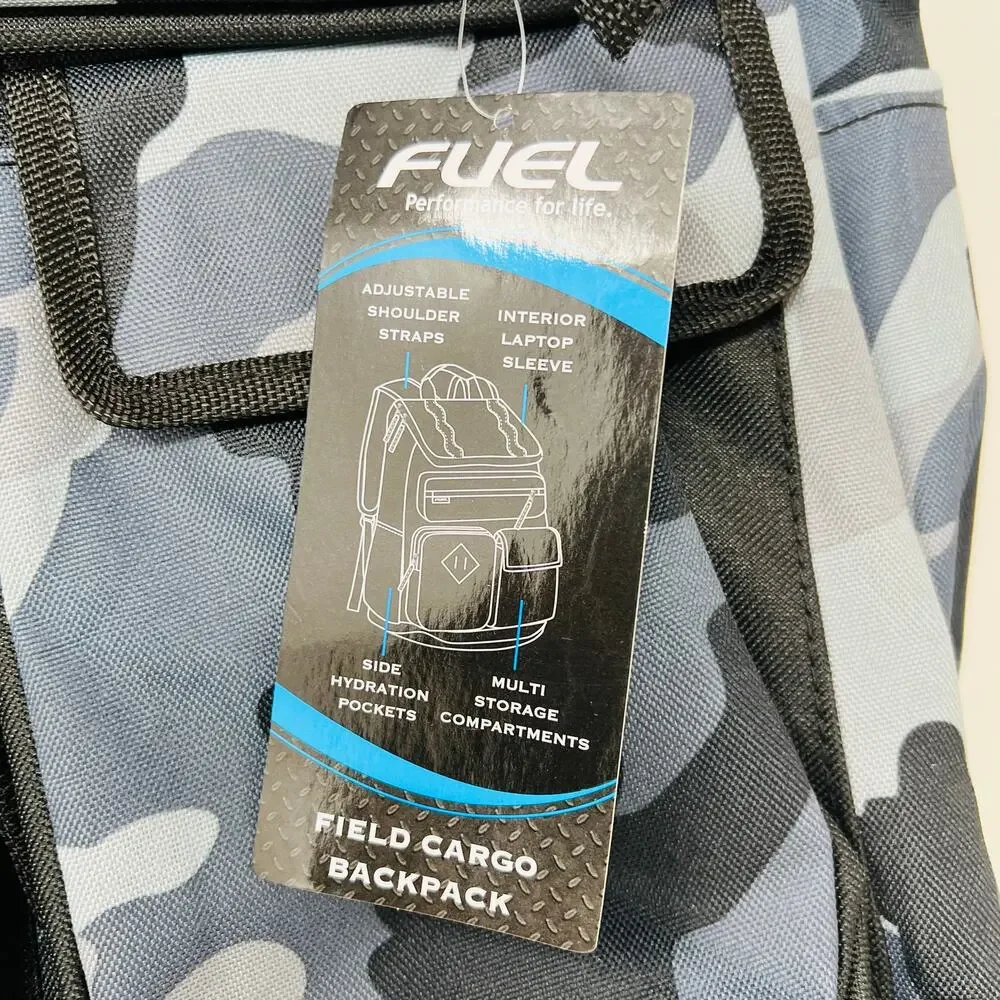 NEW! Fuel Field Cargo Backpack Bag Casual Camo Blue